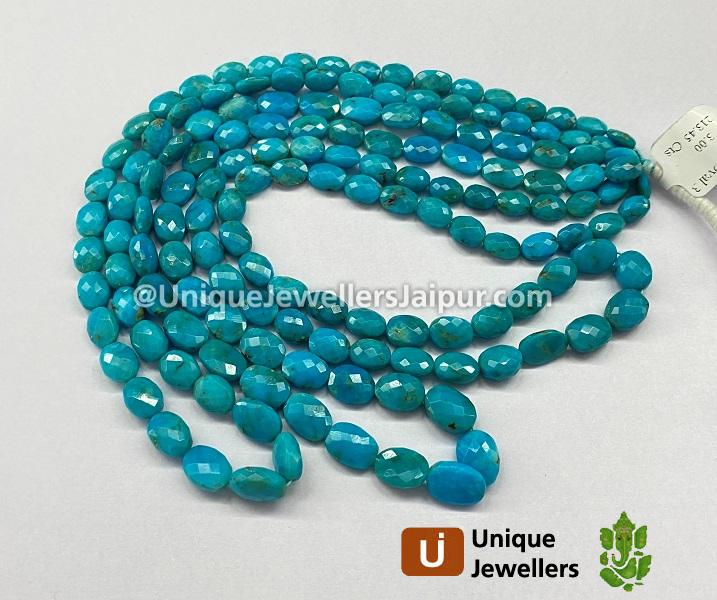 Turquoise Faceted Oval Beads